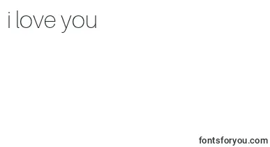 AileronThin font – I Love You Fonts